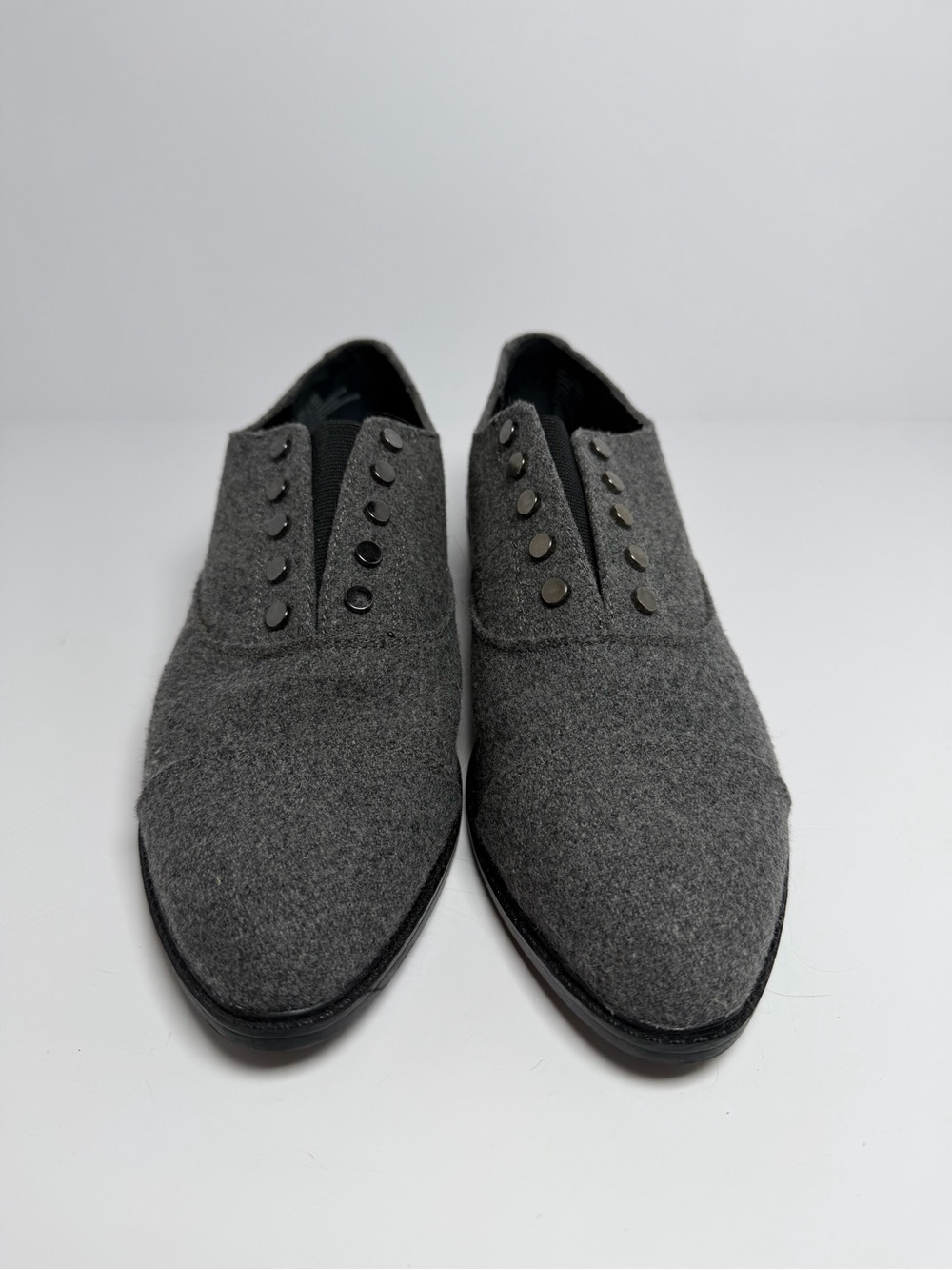 Simply Vera Vera Wang Gray Wool-Style Slip-On Flats 10